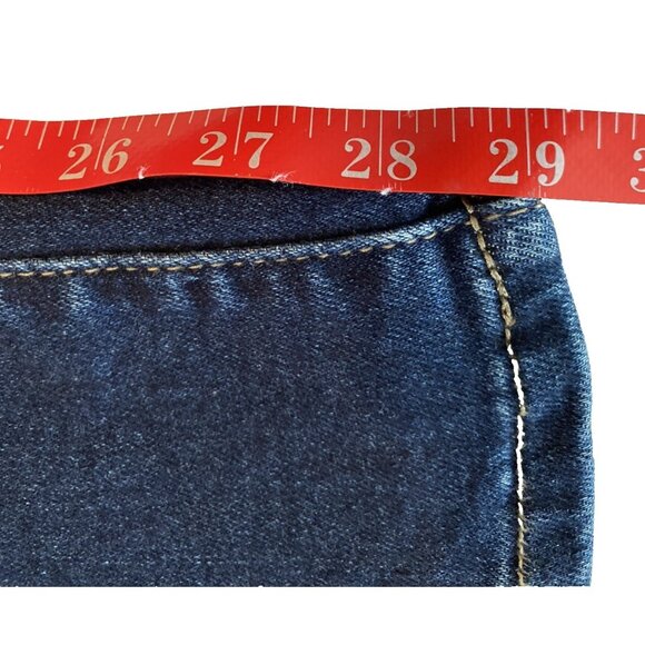 Vivi Vito Women's Stretch Denim Jeans Size 11 High Rise Straight Leg Open Knee - Picture 10 of 12